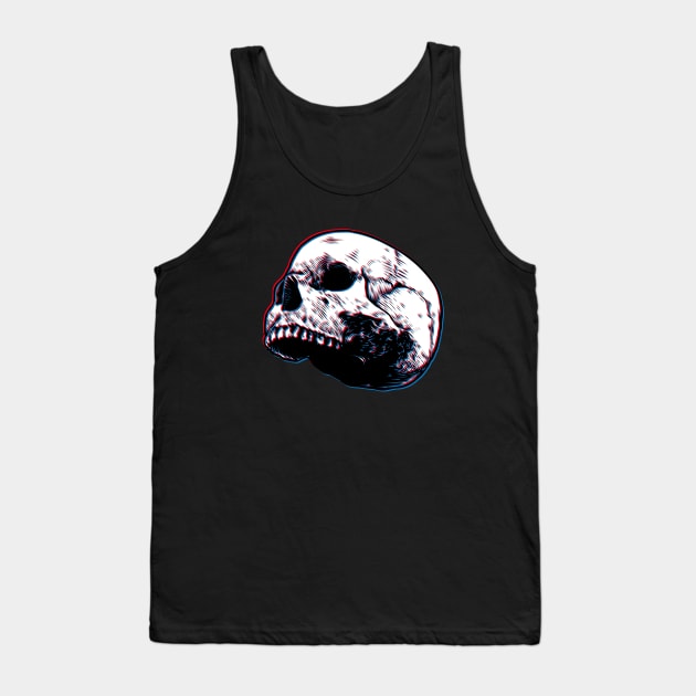 Glitch skull Tank Top by MandyDesigns